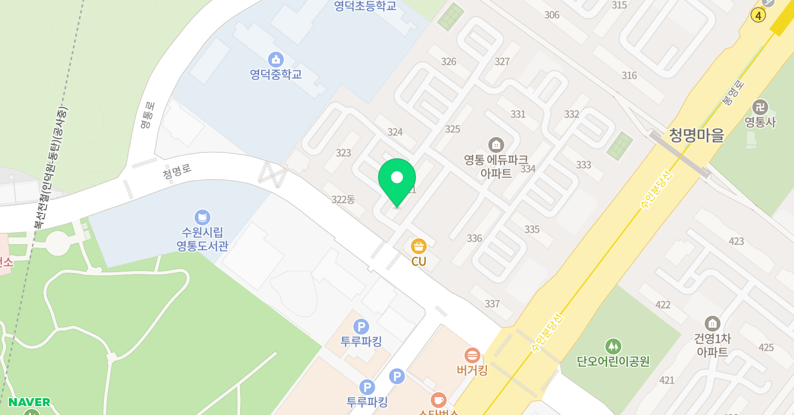 스마트해법 영어 영통에듀파크 위치
