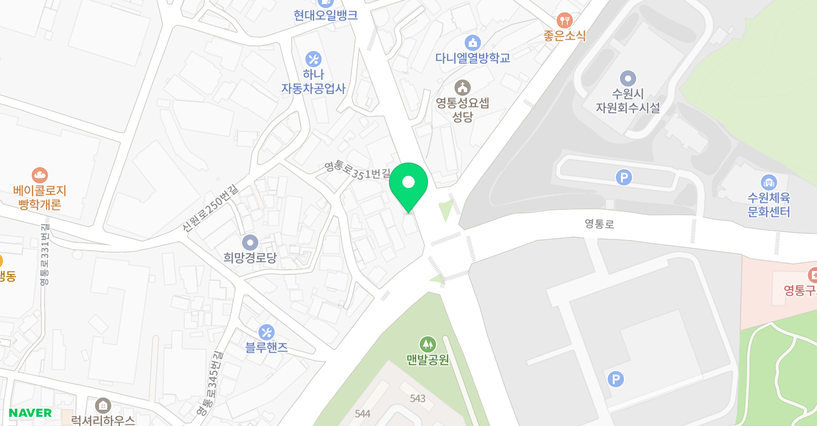 한국벨리댄스협회 수원지부 위치