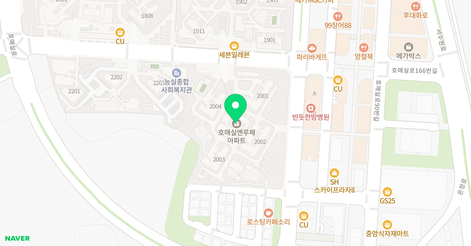 아소비 수원호매실20단지엔루체점 위치