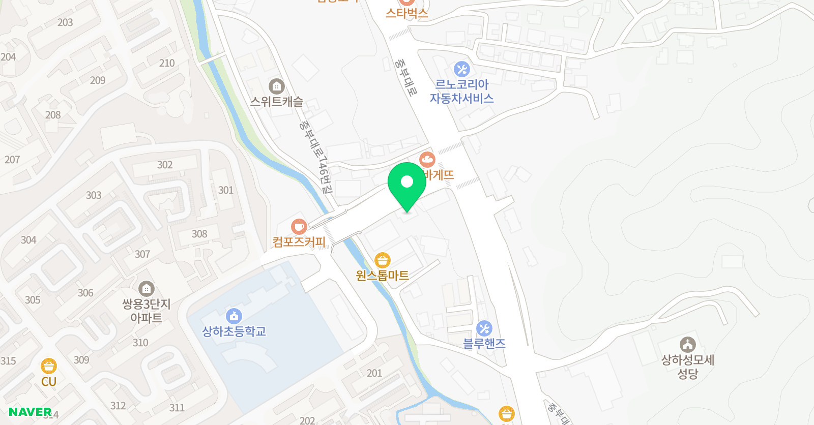 미래엔 영어학원 상하 위치