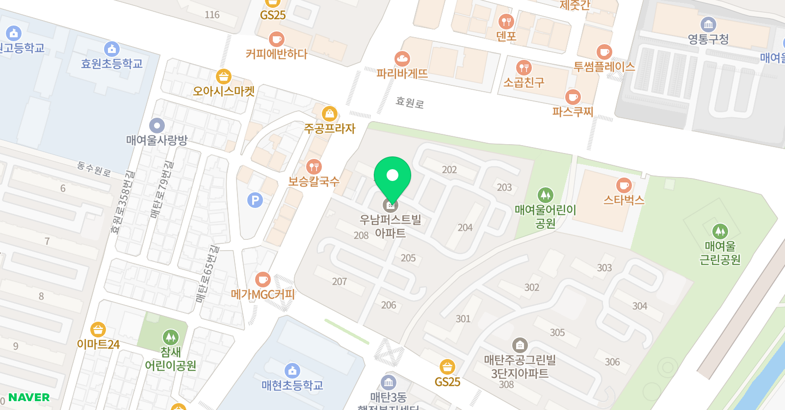 정수희댄스아카데미 학원 위치