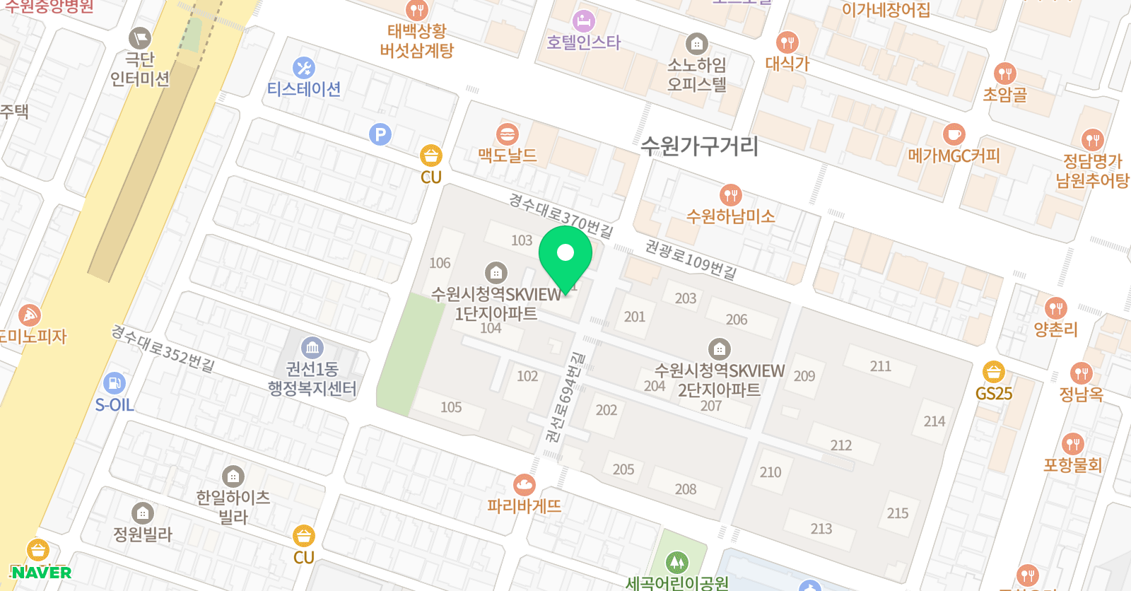 빨간펜 수학의달인 수원권선 SK점 위치