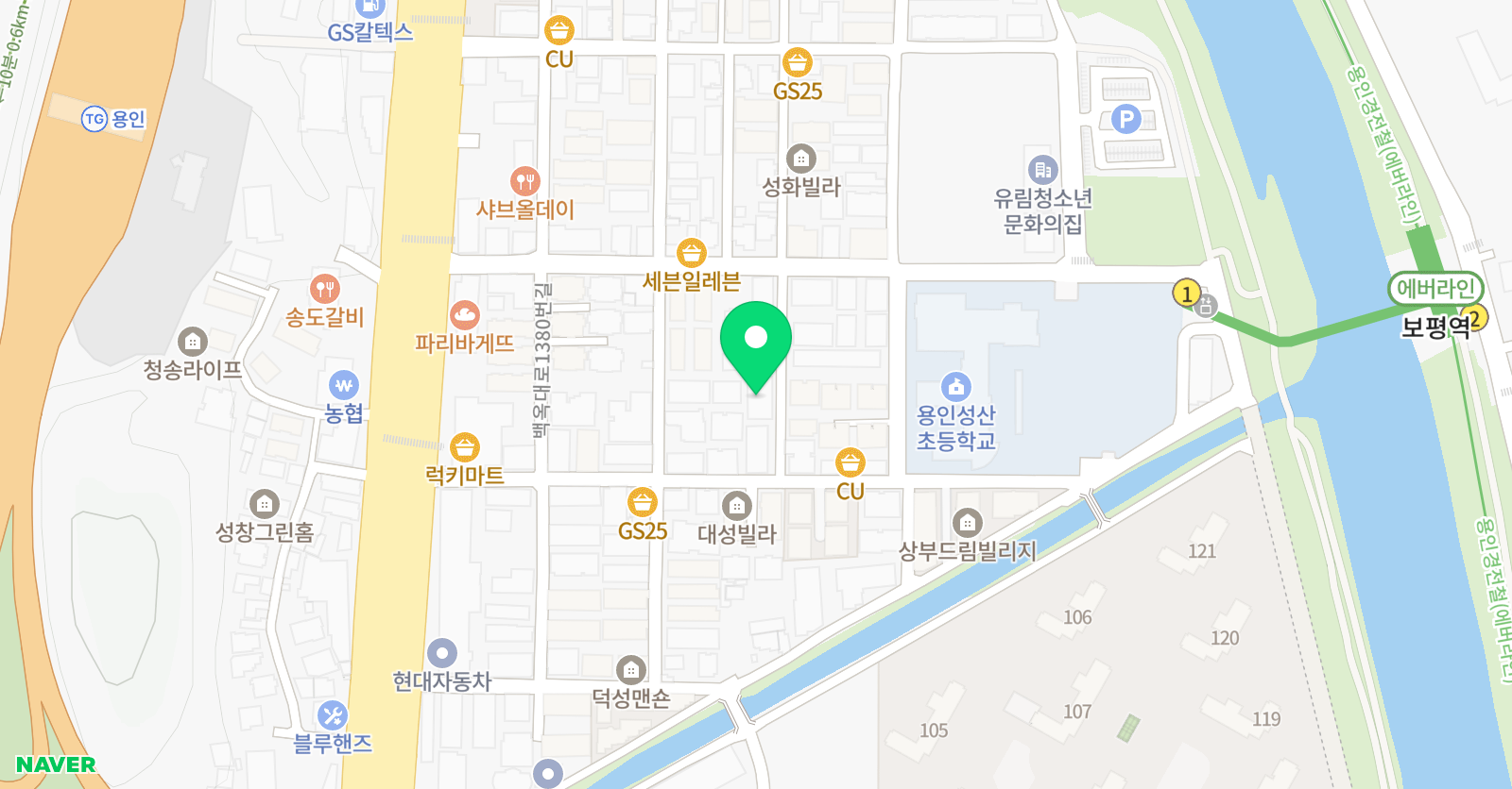 푸르넷 공부방 용인유방점 위치