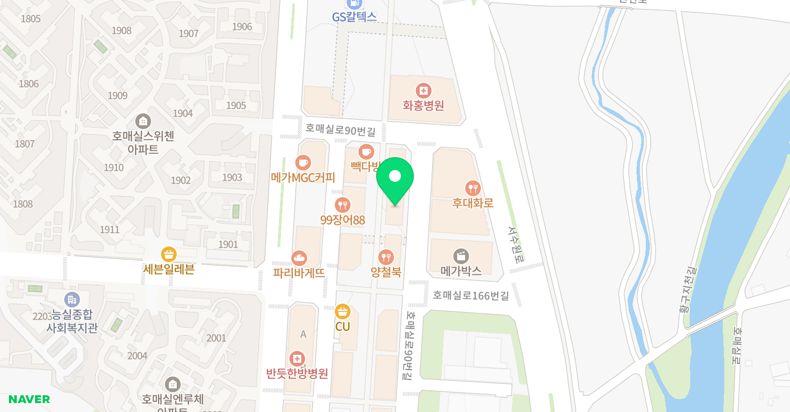 스윔하이 수영학원 호매실점 위치