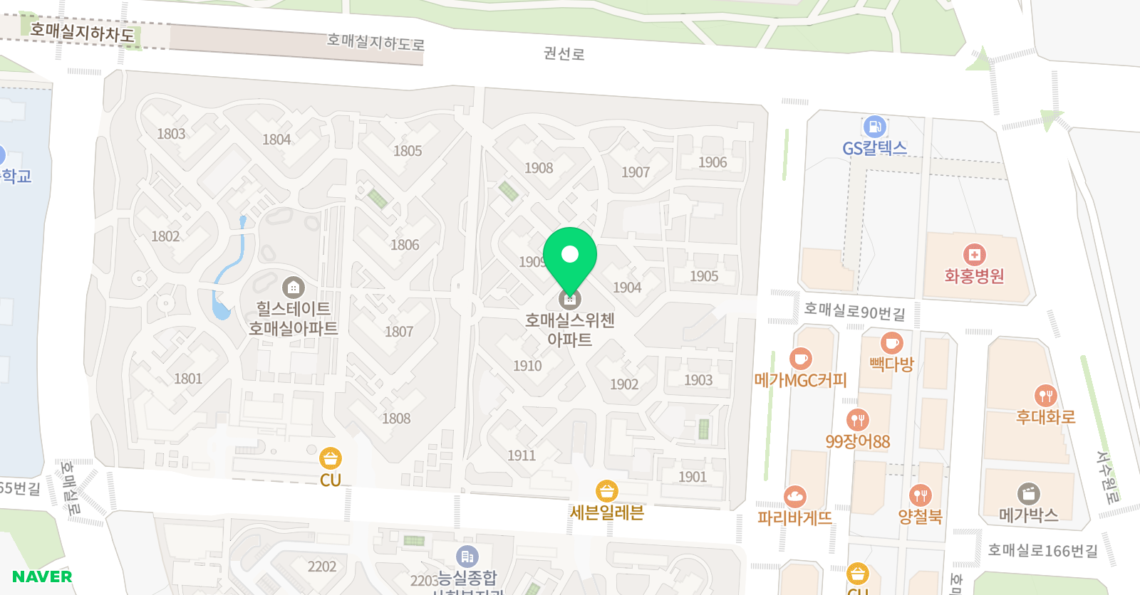 스마트해법 영어 능실에이스교실점 위치