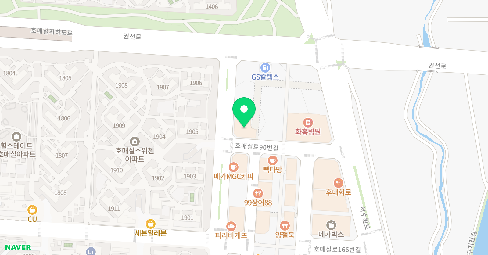 리드인 호매실 독서중심국어학원 위치