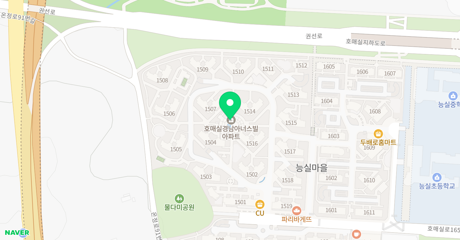 ERC 영어독서클럽 호매실능실초점 위치