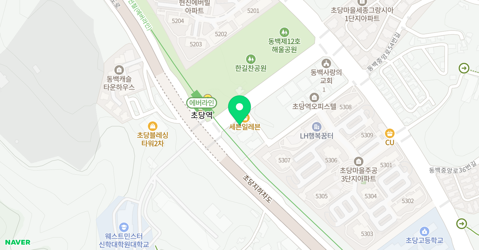 동백최강 학원 위치