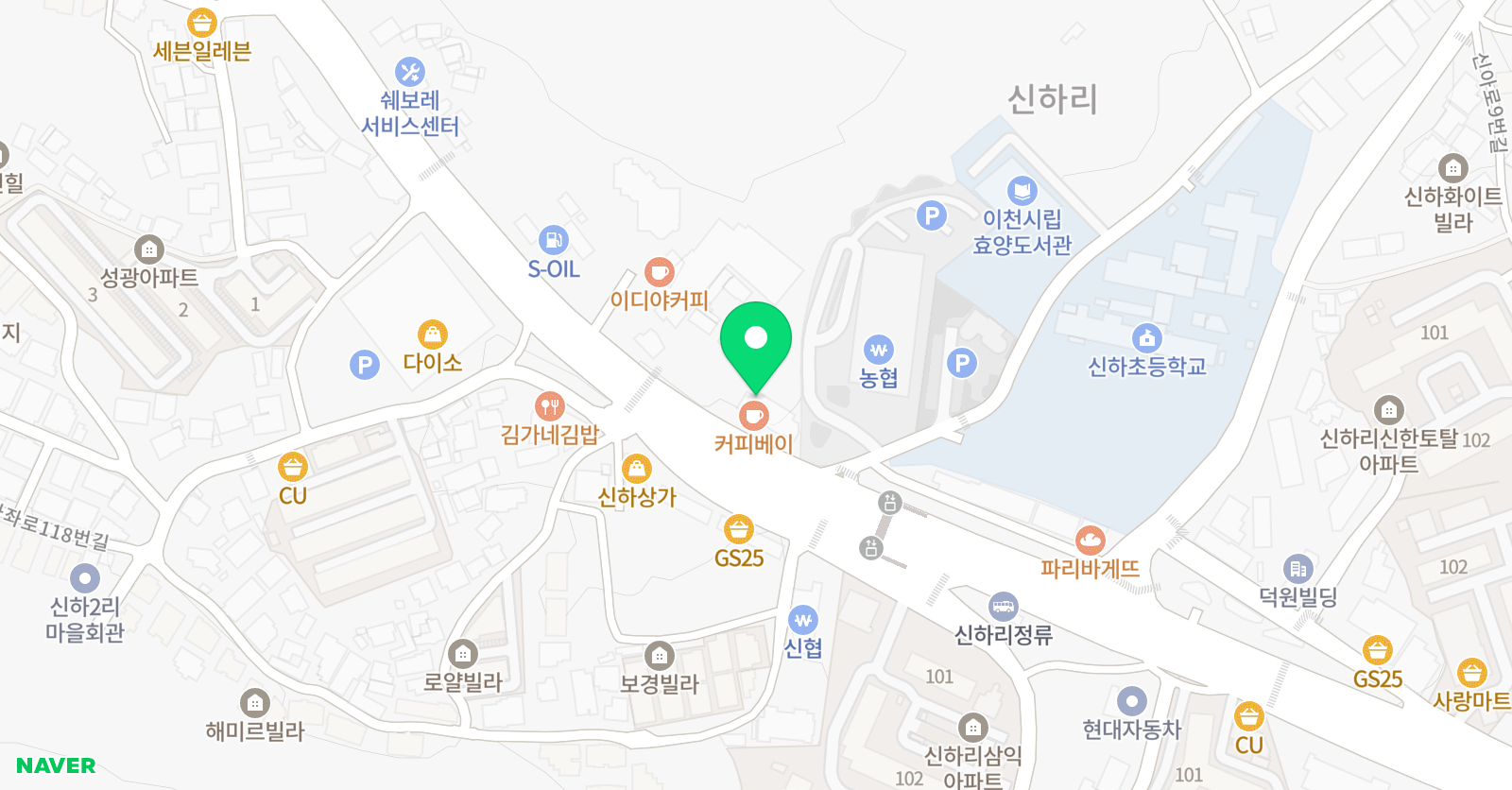 YBM잉글루 영어학원 이천신하제1캠퍼스 위치