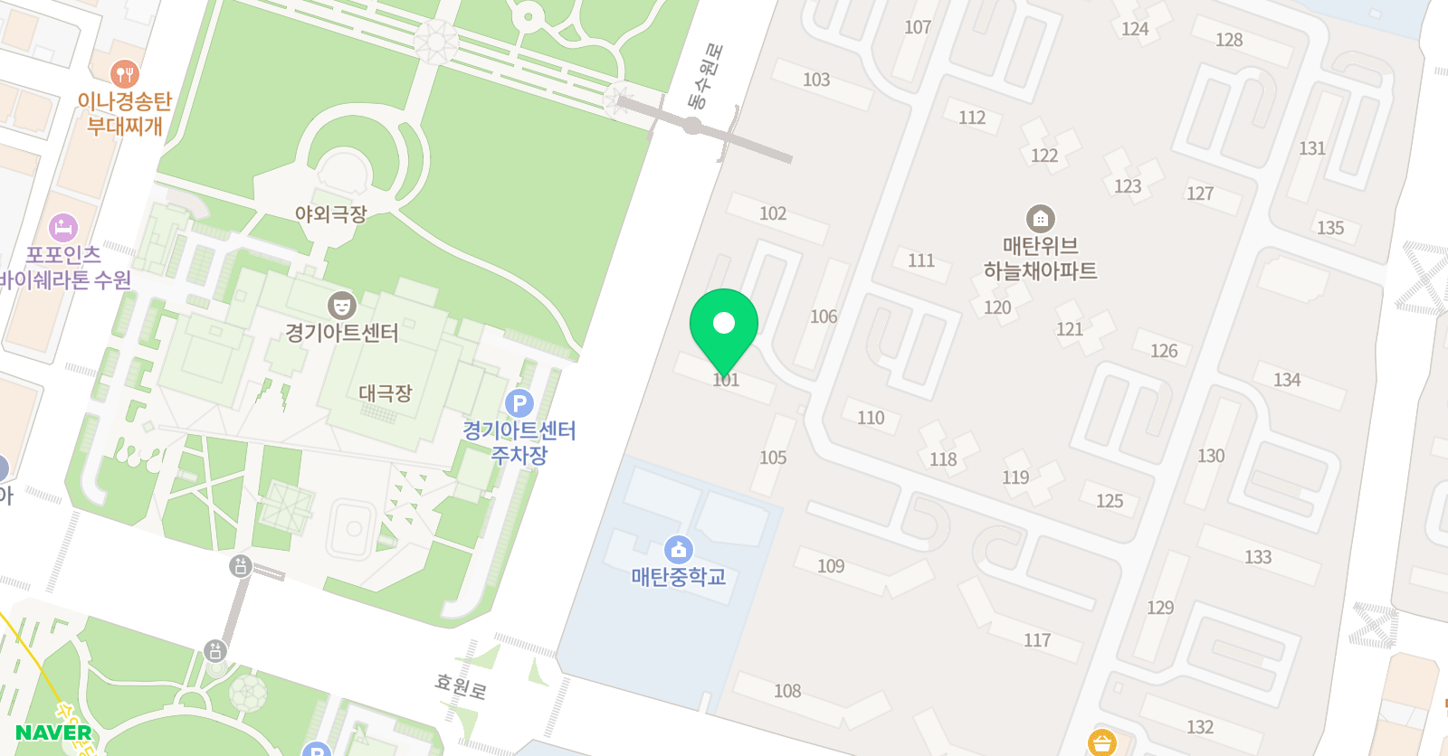 나노주산암산 수원교습소 위치