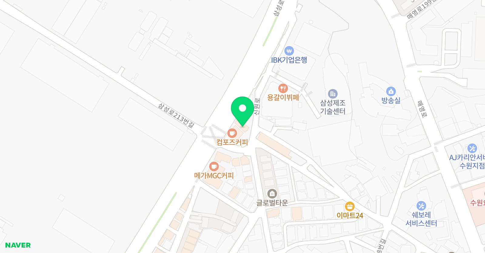 퀸덤피겨팀 수원영통점 위치