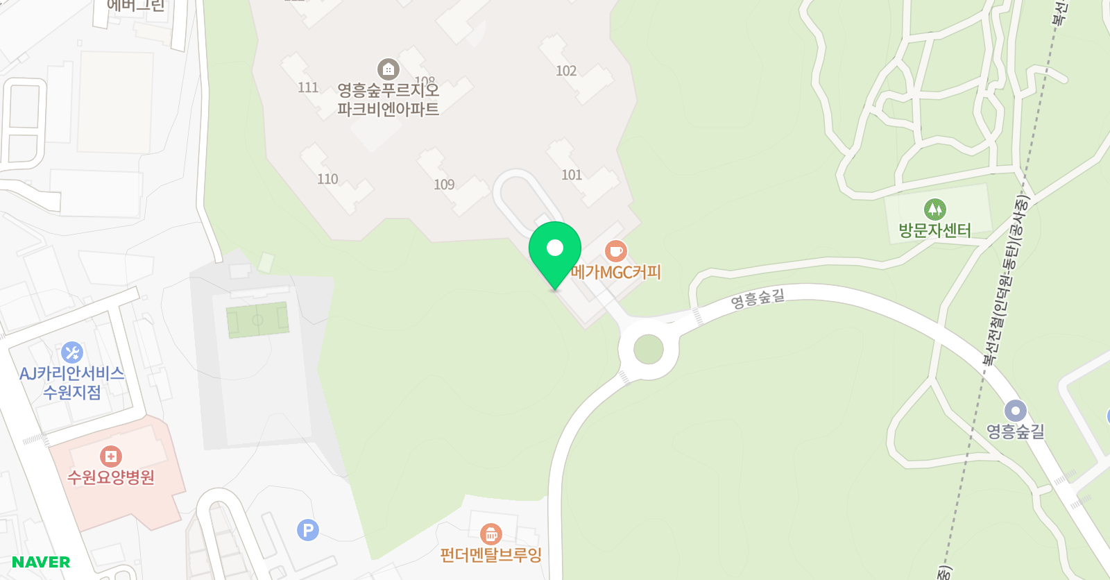 리딩메이트 영어학원 흥숲푸르지오점 위치