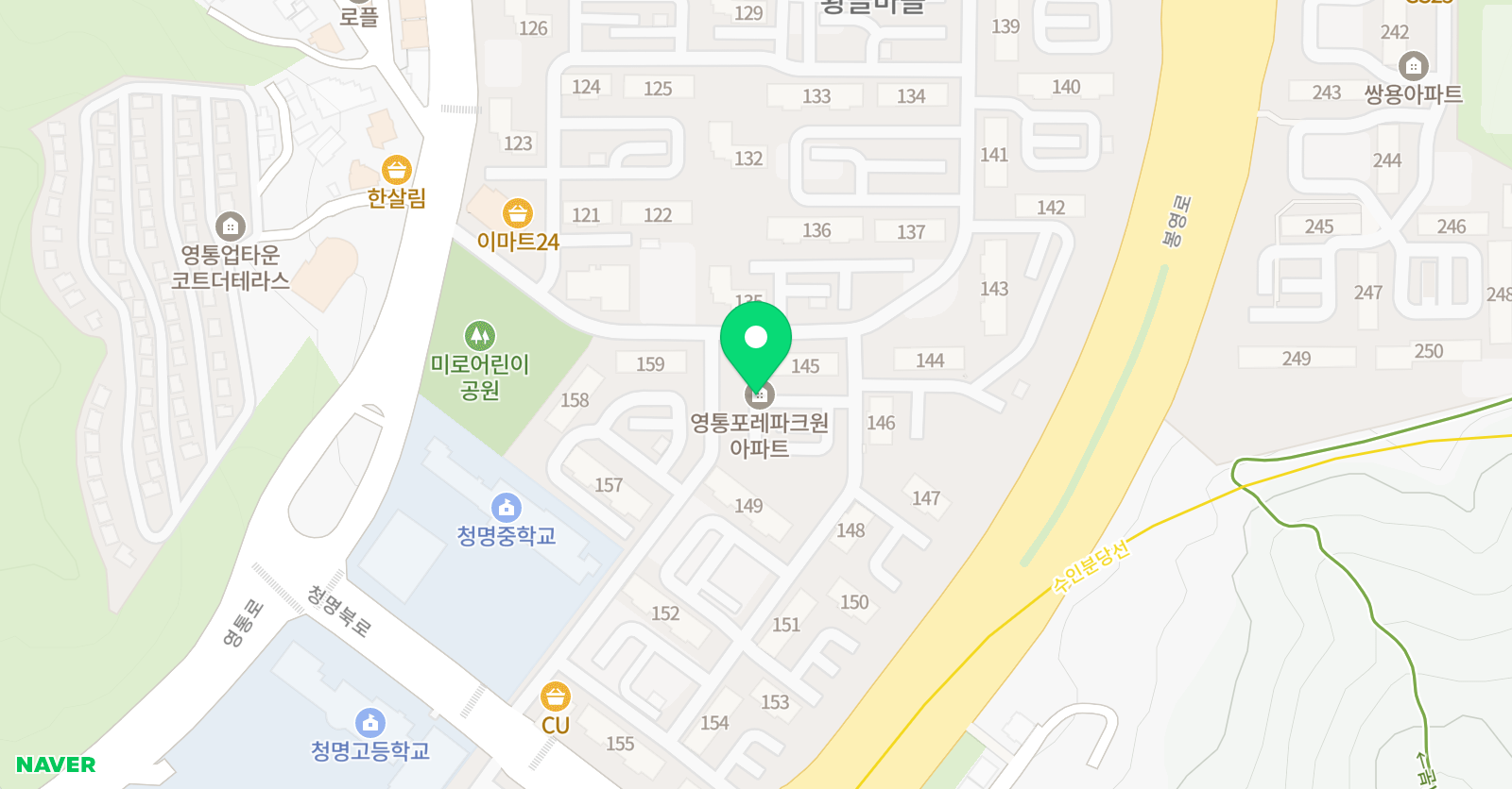 스마트해법 수학 수원영통황골보배점 위치