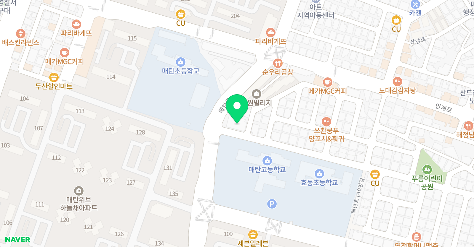 와이즈만 영재교육 동수원 광교 위치