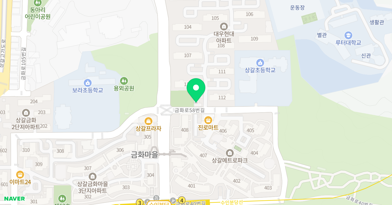상갈 한빛 태권도 위치