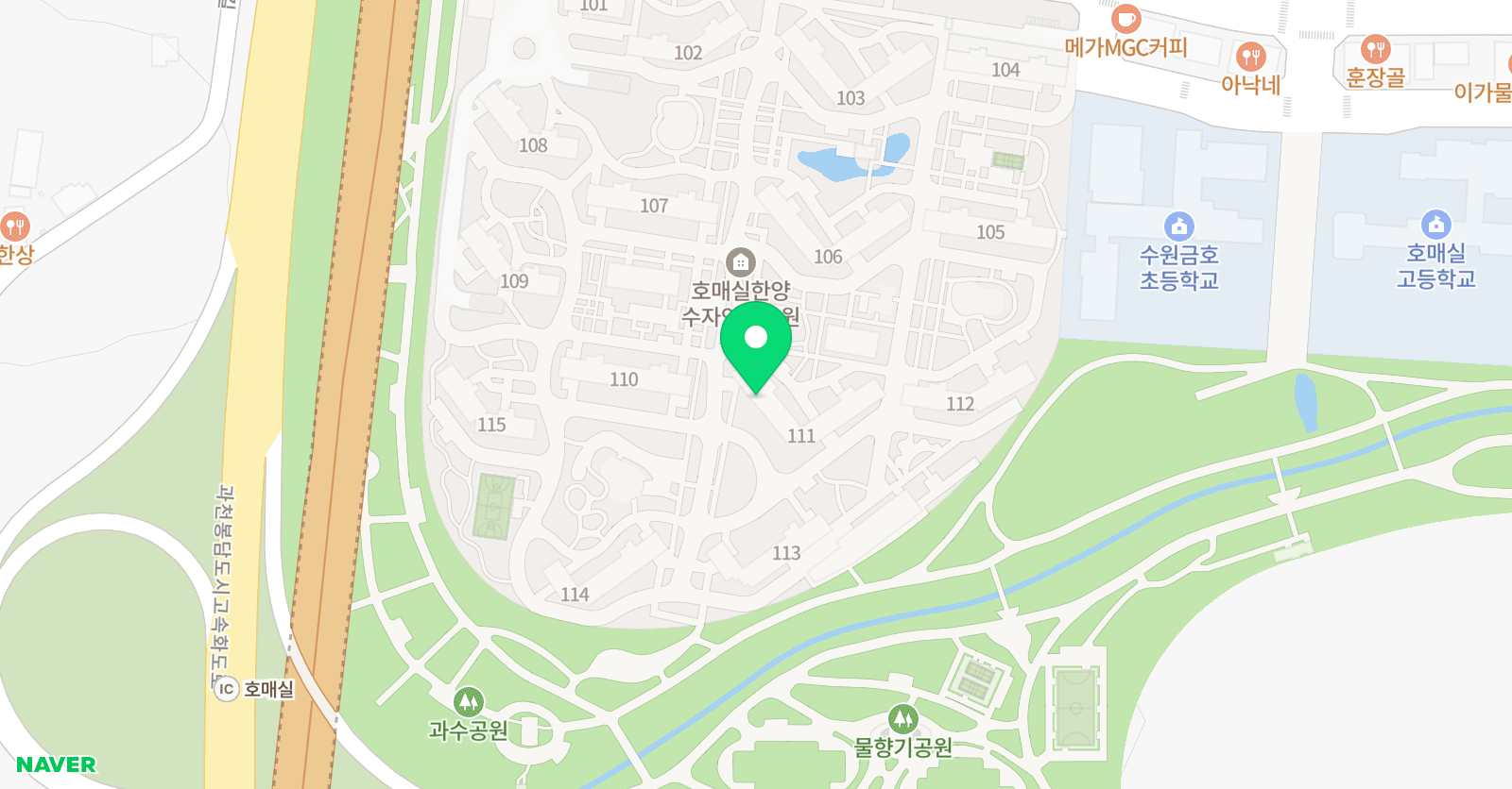 아소비 수원호매실한양수자인점 위치