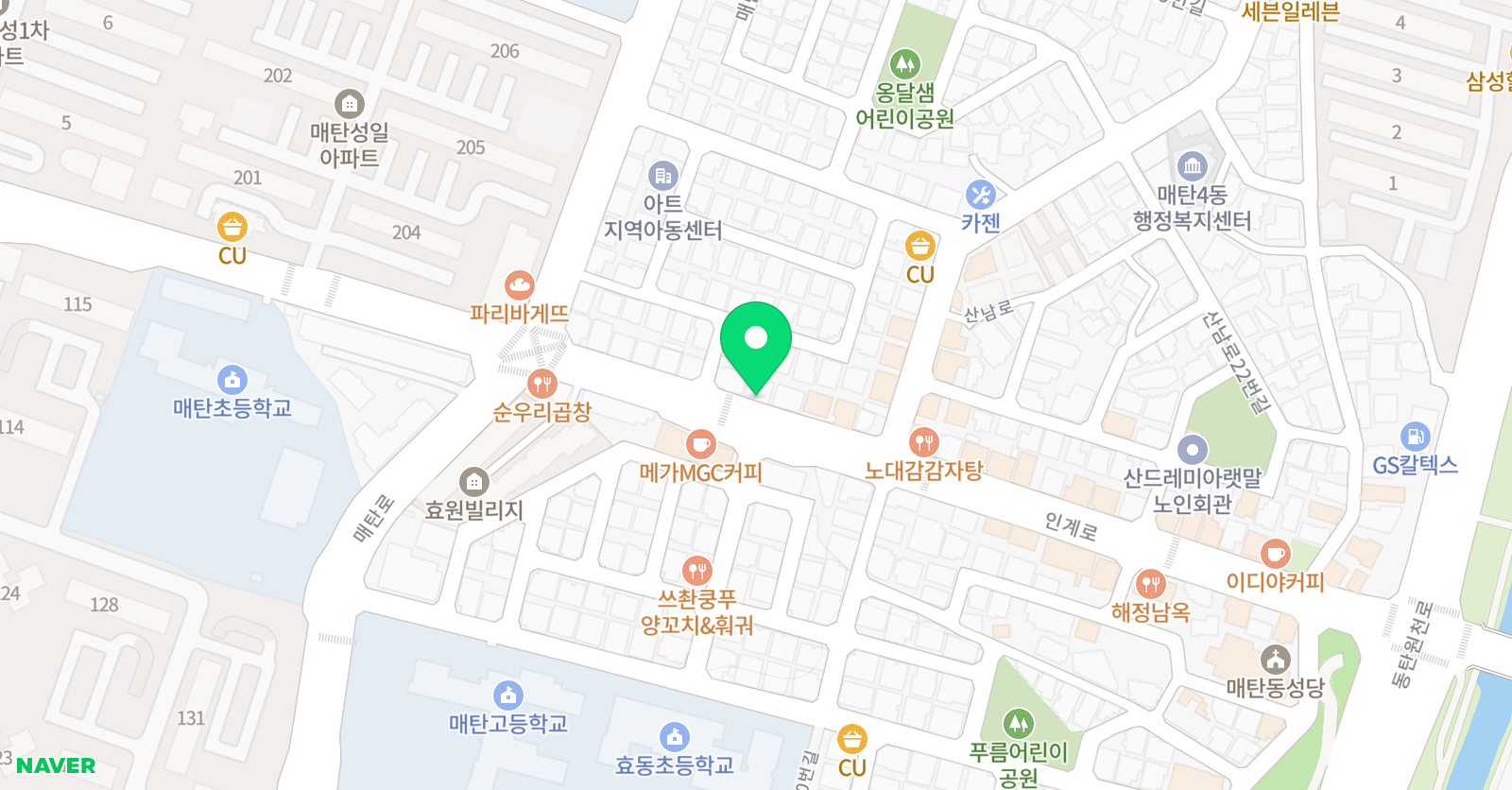 드로잉드러머 수원매탄점 위치