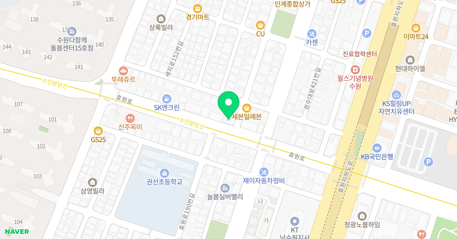 태아일체 태권도센터 위치