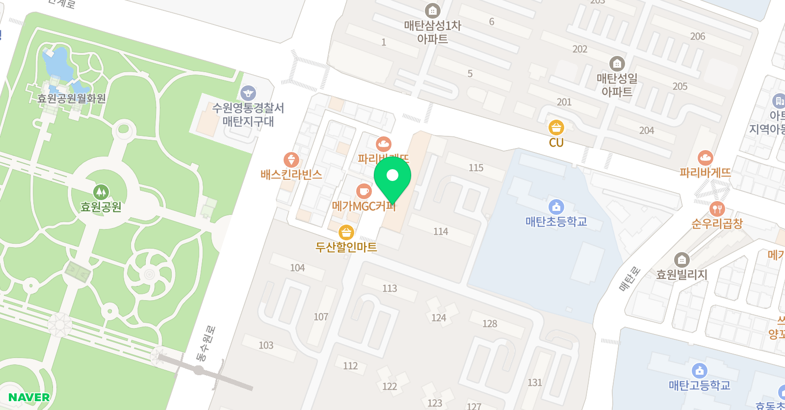 엠앤씨 학원 하이존 어학원 위치