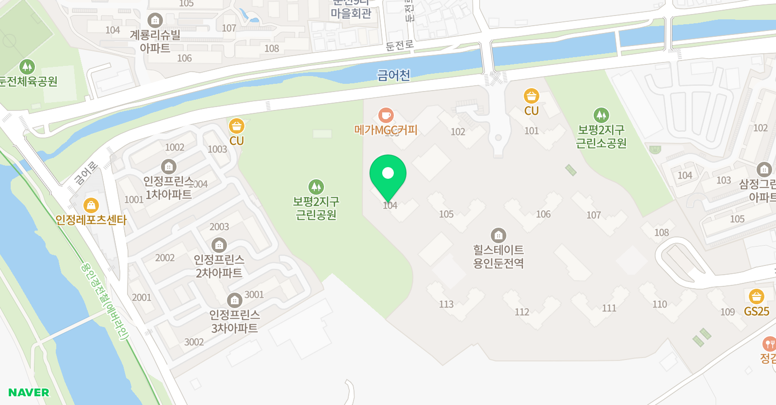 기탄사고력교실 둔전힐스테이트점 위치