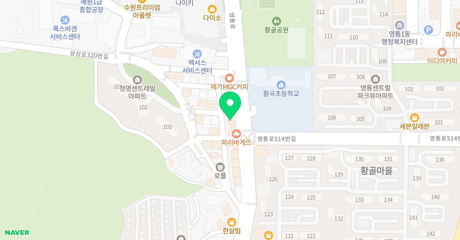 스마트해법 수학 수원OMG영통점 위치