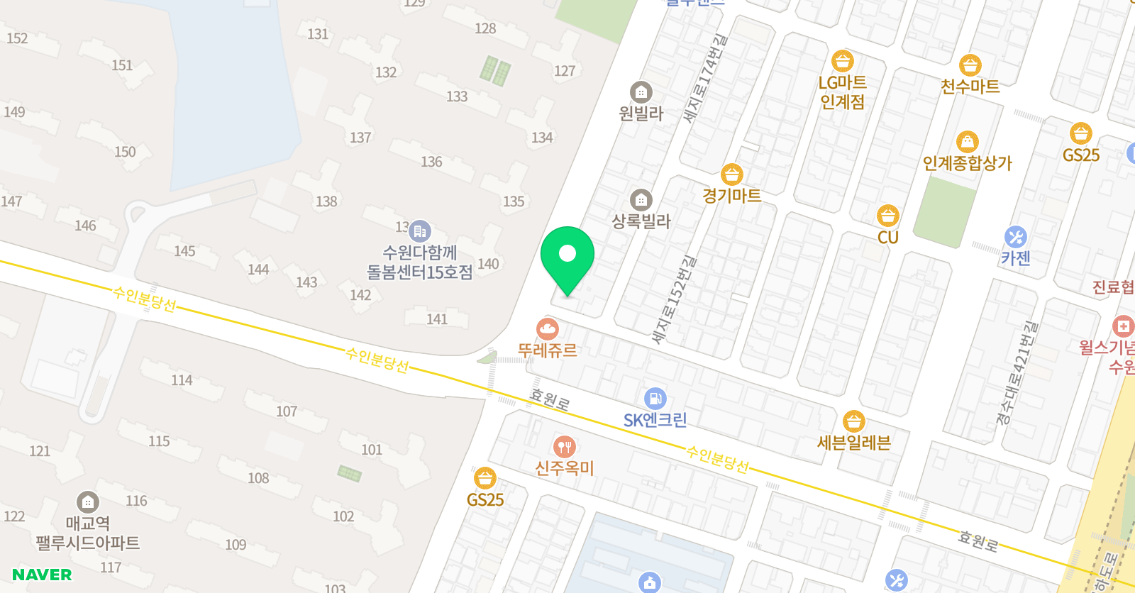메릭스해법 수학학원 지지이 영어 권선초점 학원 위치