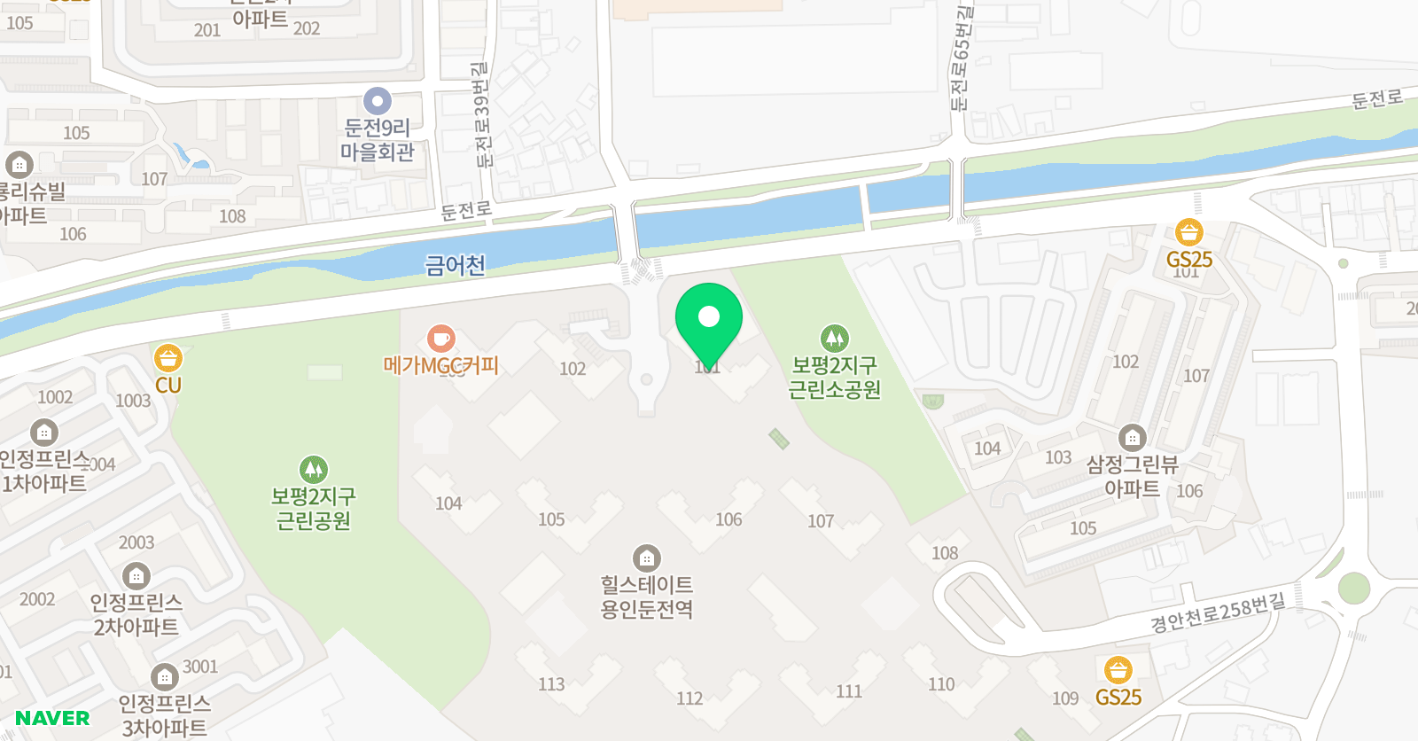 링키영어 힐스테이트 용인둔전점 위치