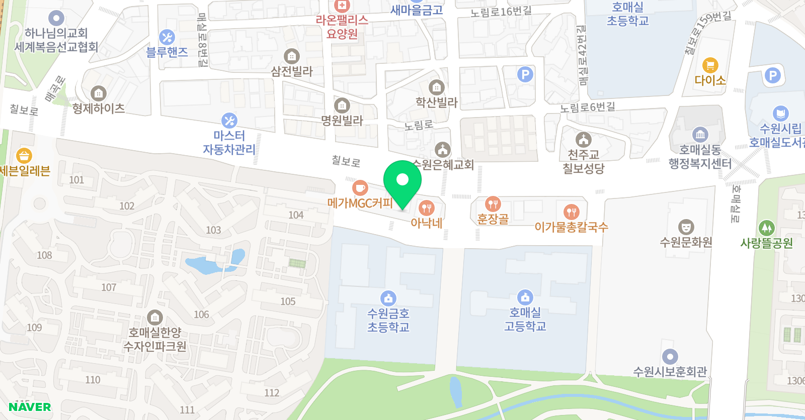 올리브 미술학원 위치