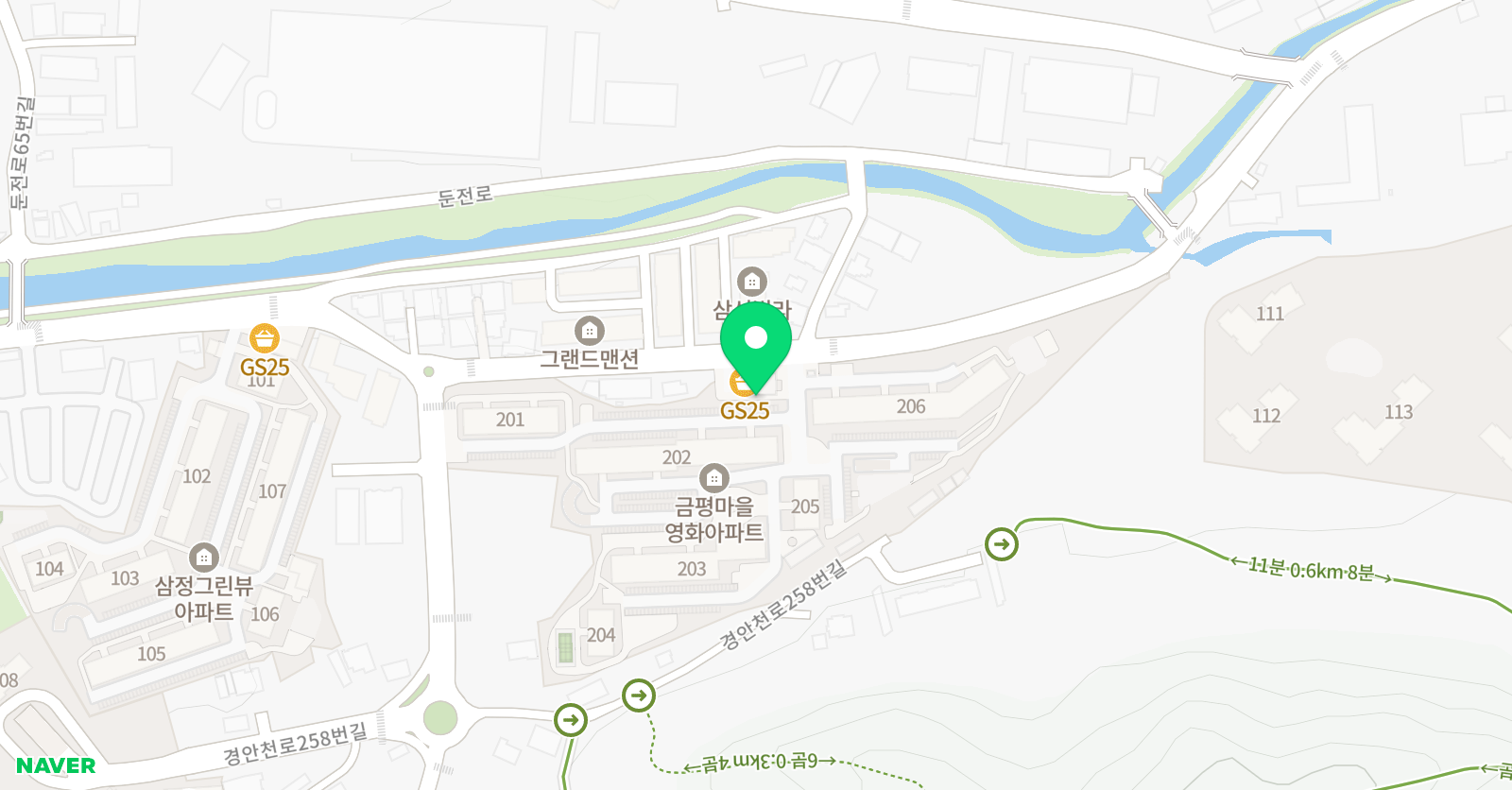 정본 학원 위치