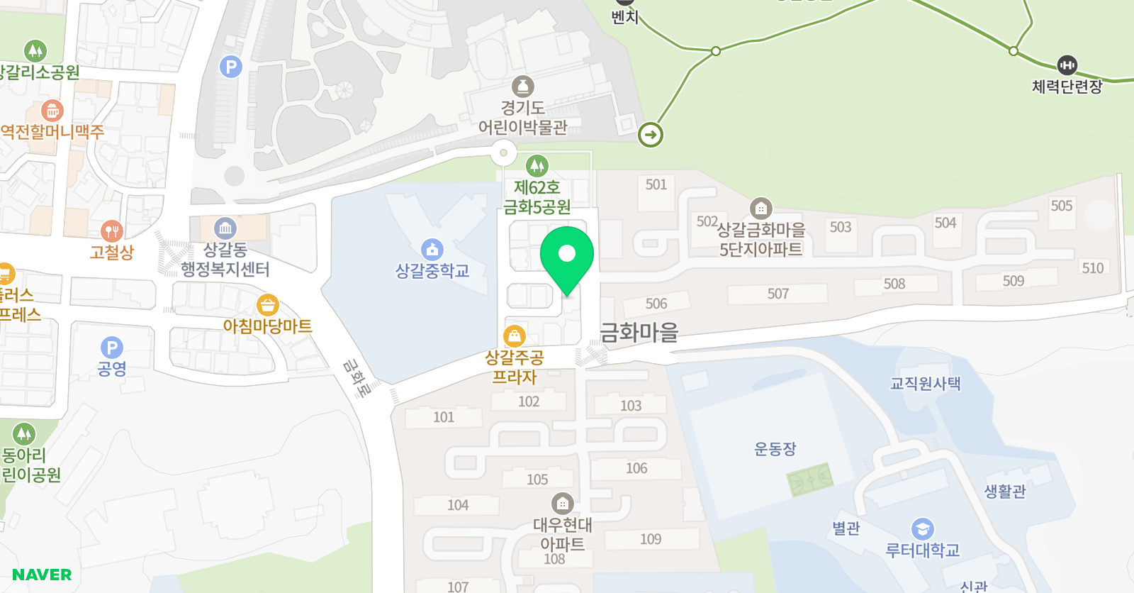 튼튼영어마스터클럽 용인상갈 위치