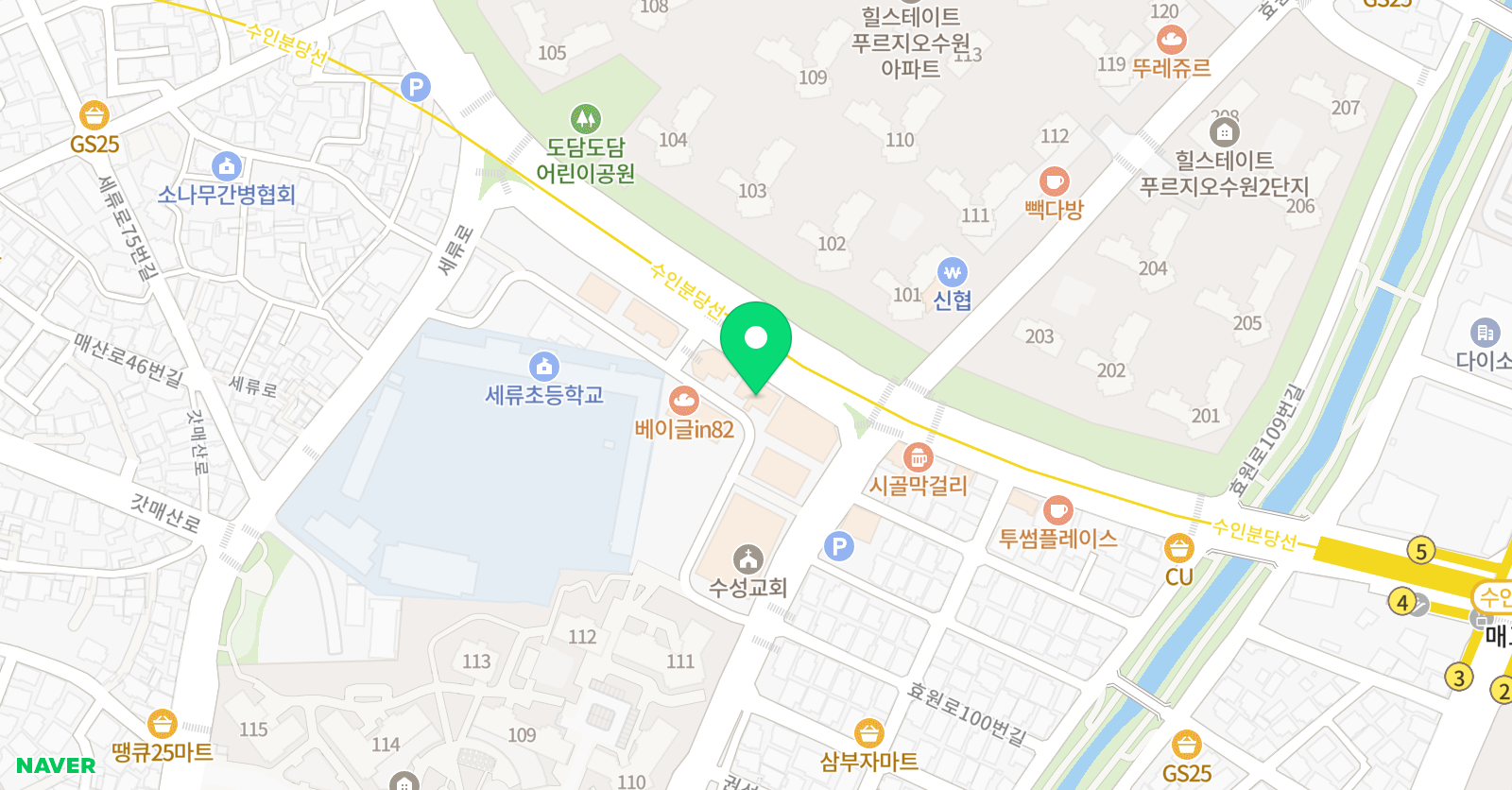 가온누리 태권도 위치