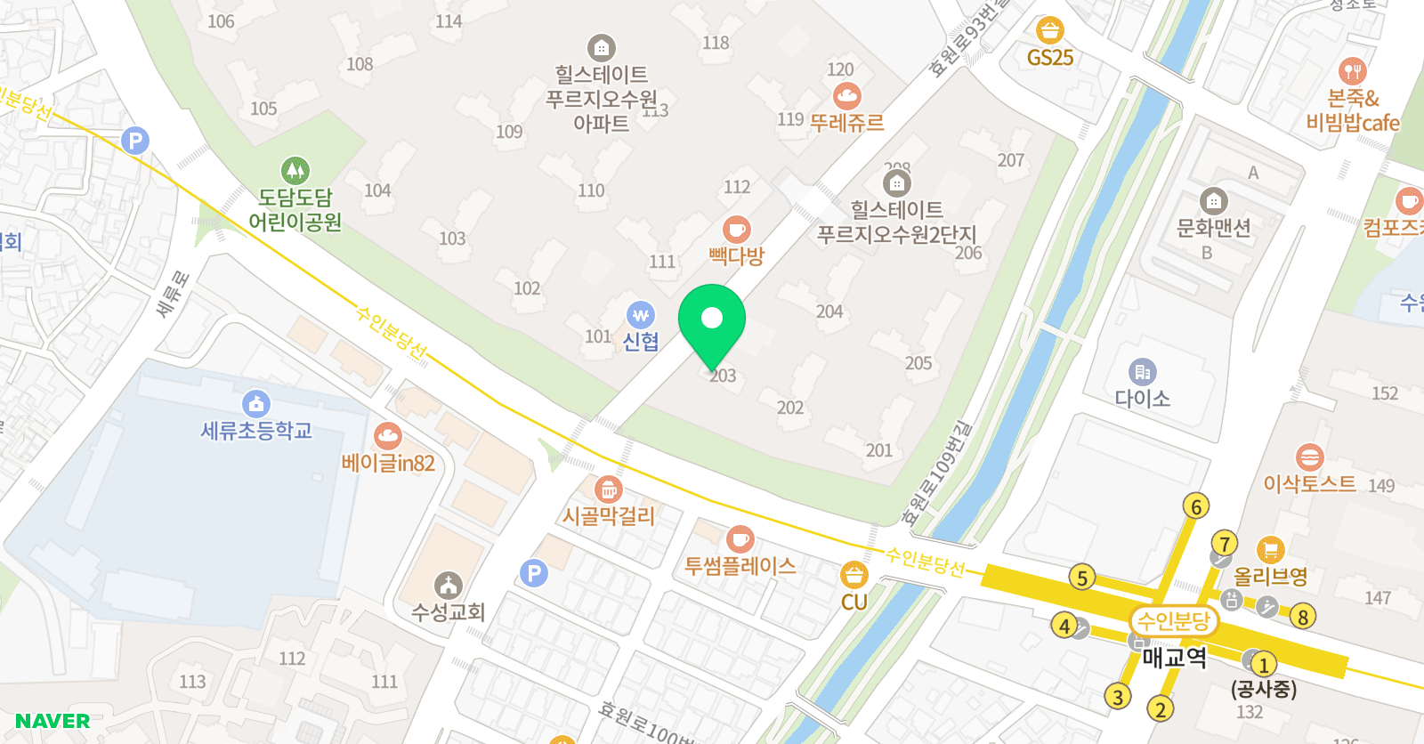 샛별쌤독서토론논술 위치