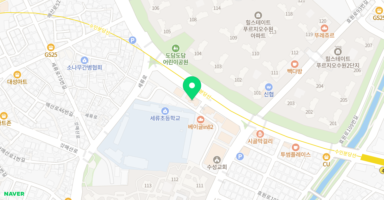 코딩하루수원매교센터 위치