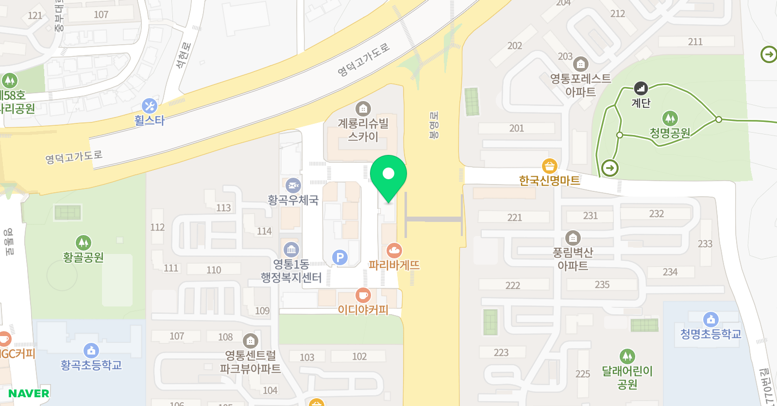 이투스 수학학원 수원영통점 위치