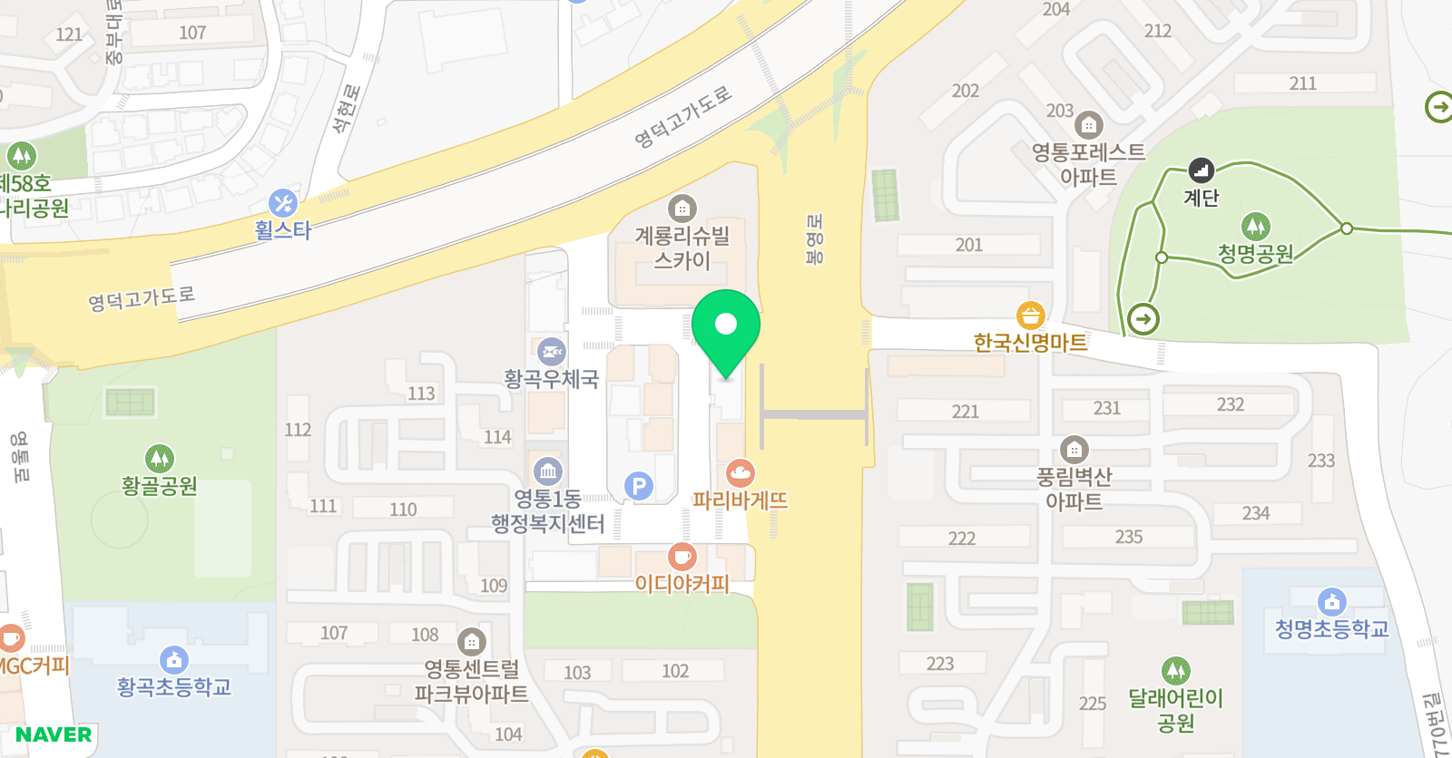 토즈스터디 영통2점 위치