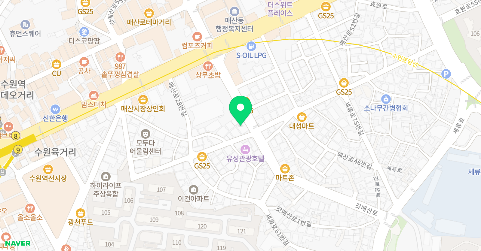 푸른학원 위치
