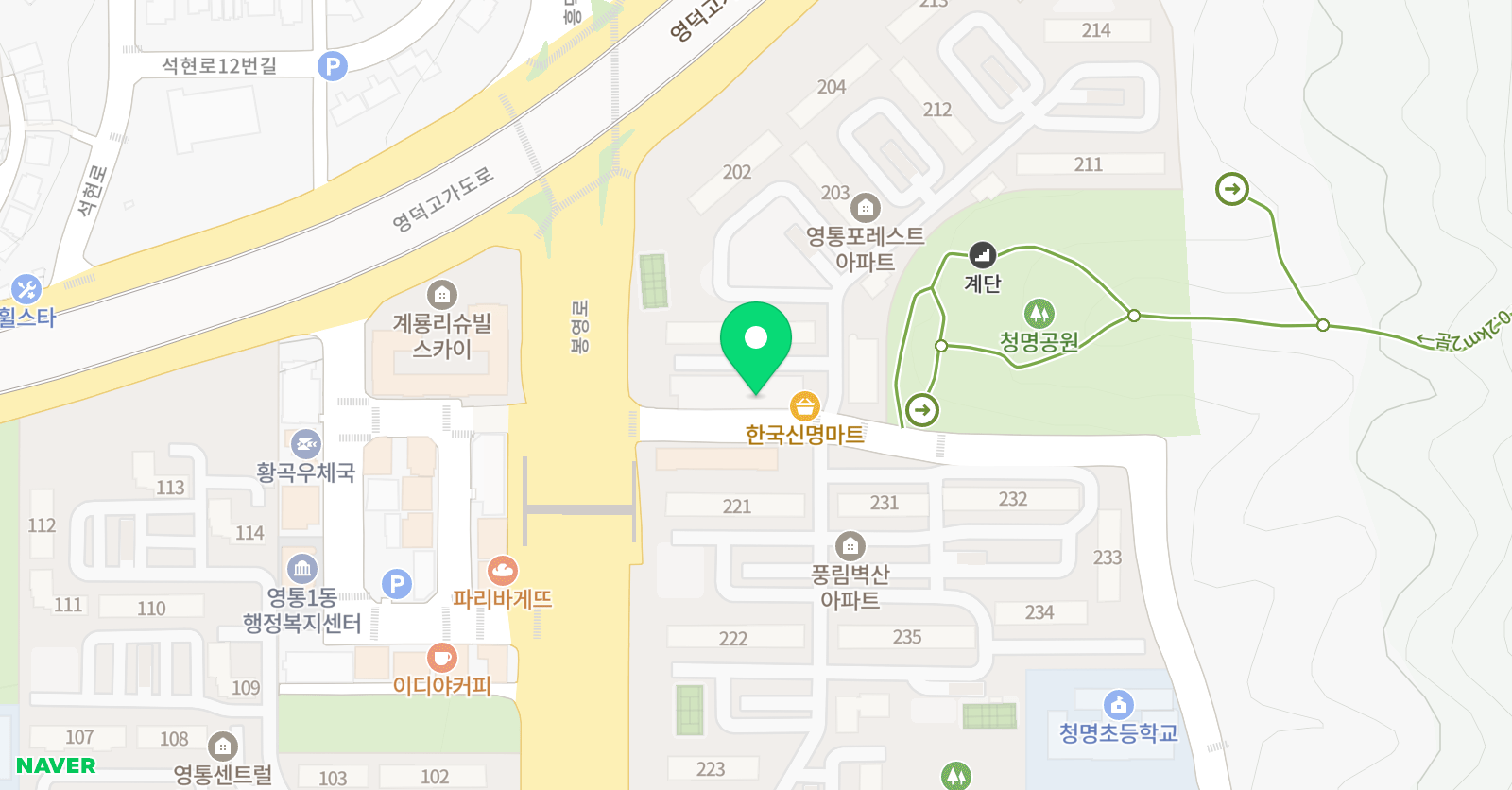 스마트해법 영어 영통2단지점 위치