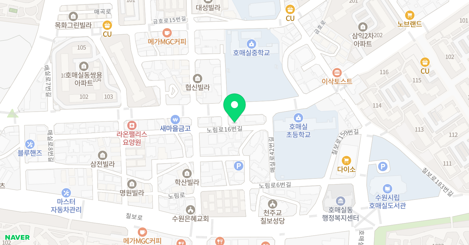 아트앤하트 안나수미술학원 호매실 위치
