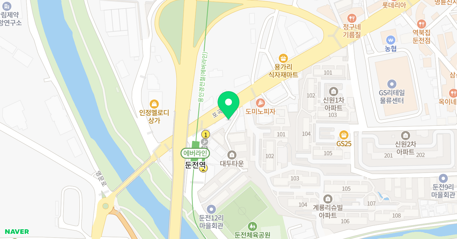 능률주니어랩 용인둔전1교실 위치