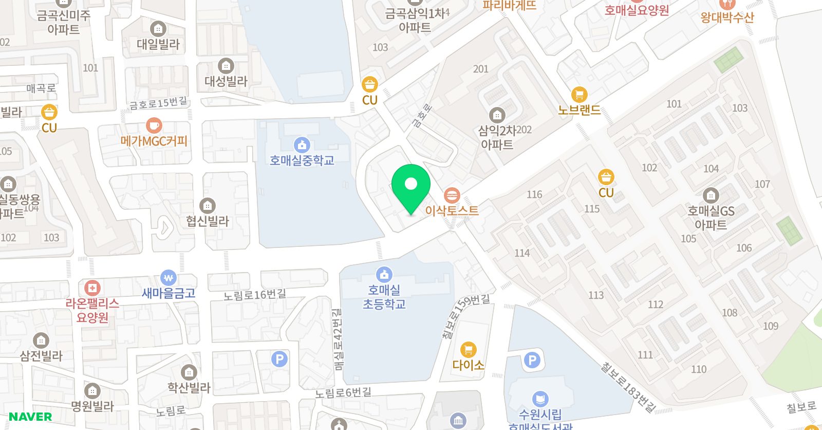 탑스존 영수단과전문학원 위치