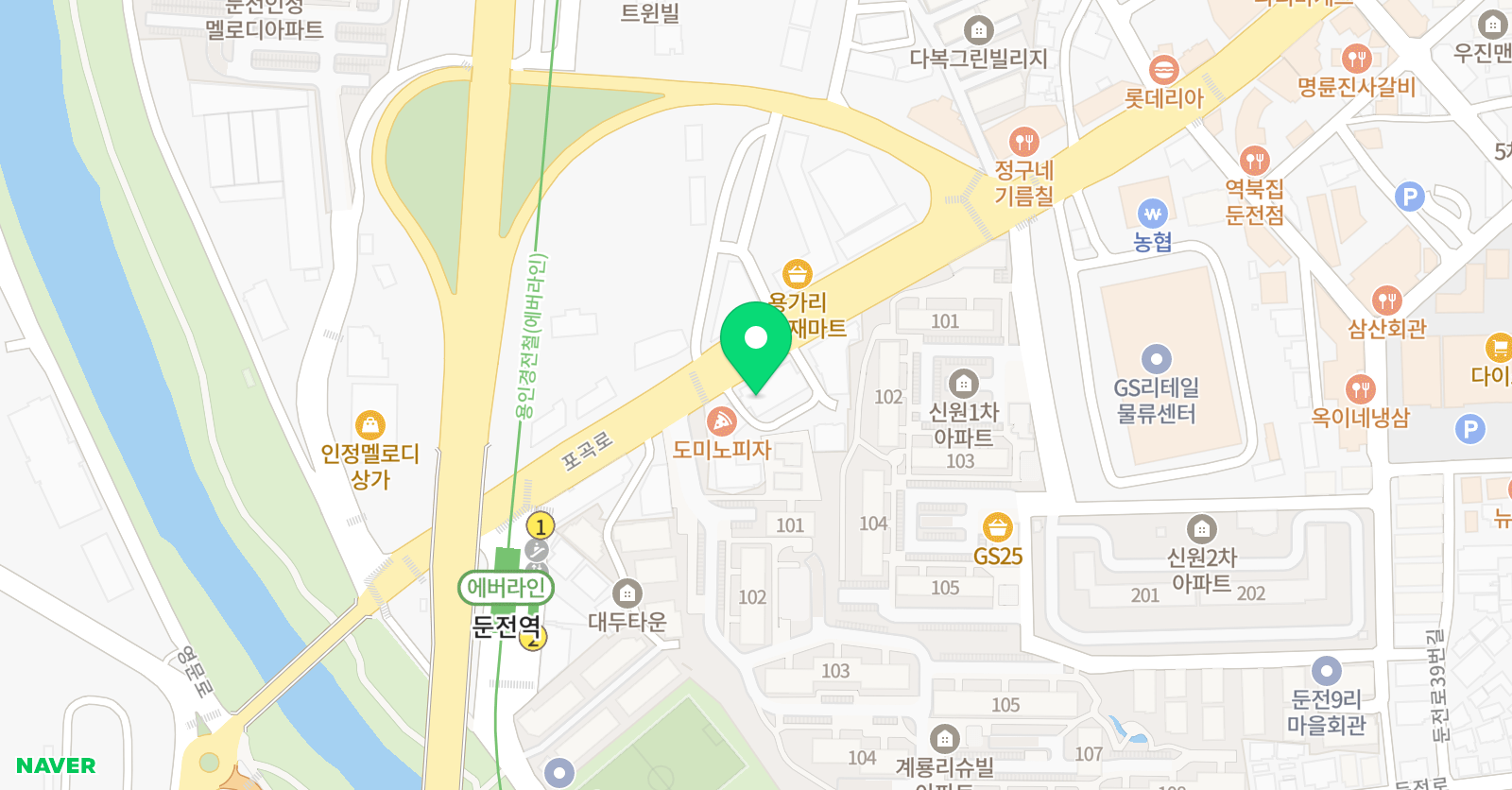 아름드리 학원 위치