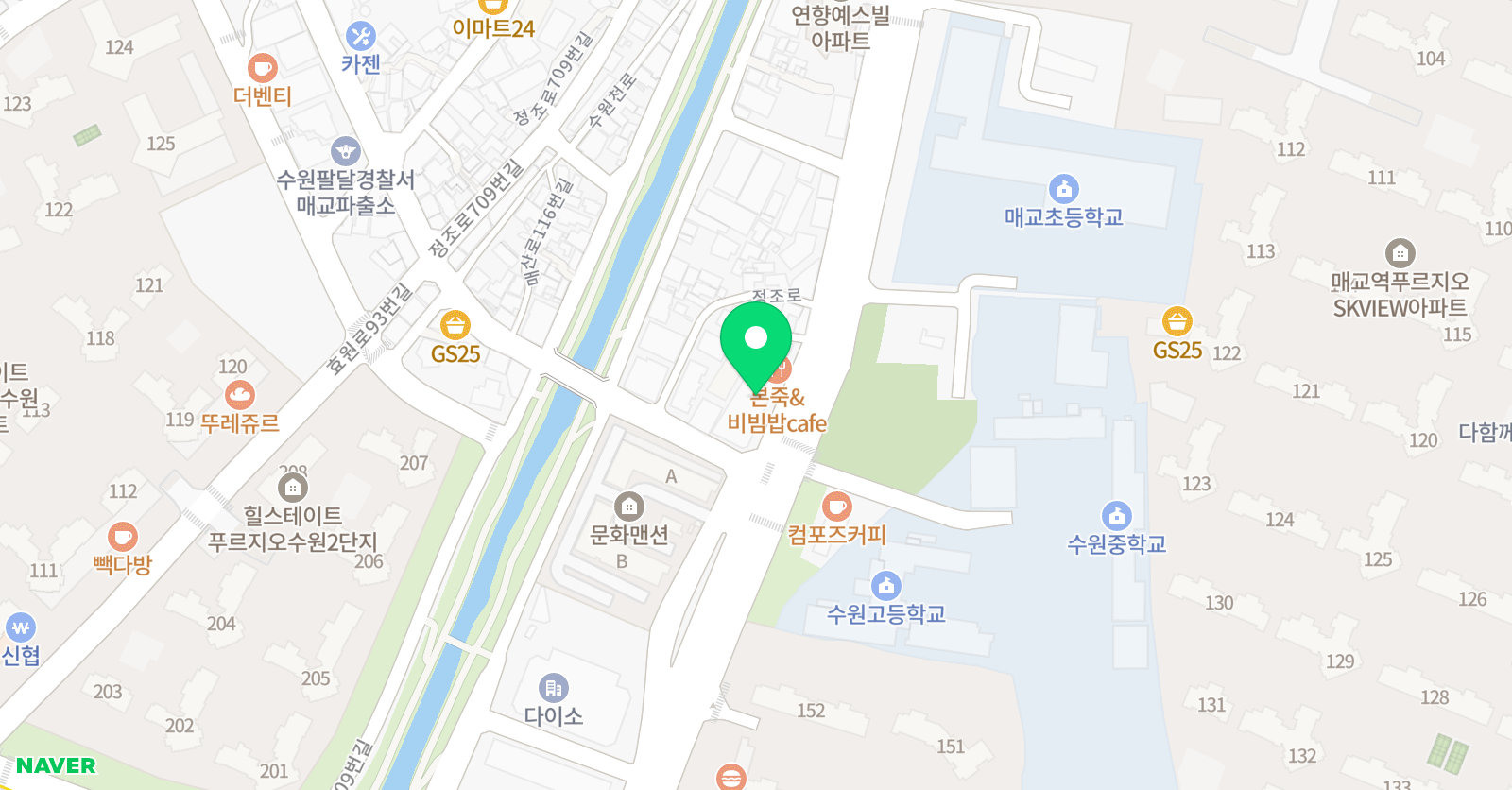 스마트해법 수학 수원EZM 위치