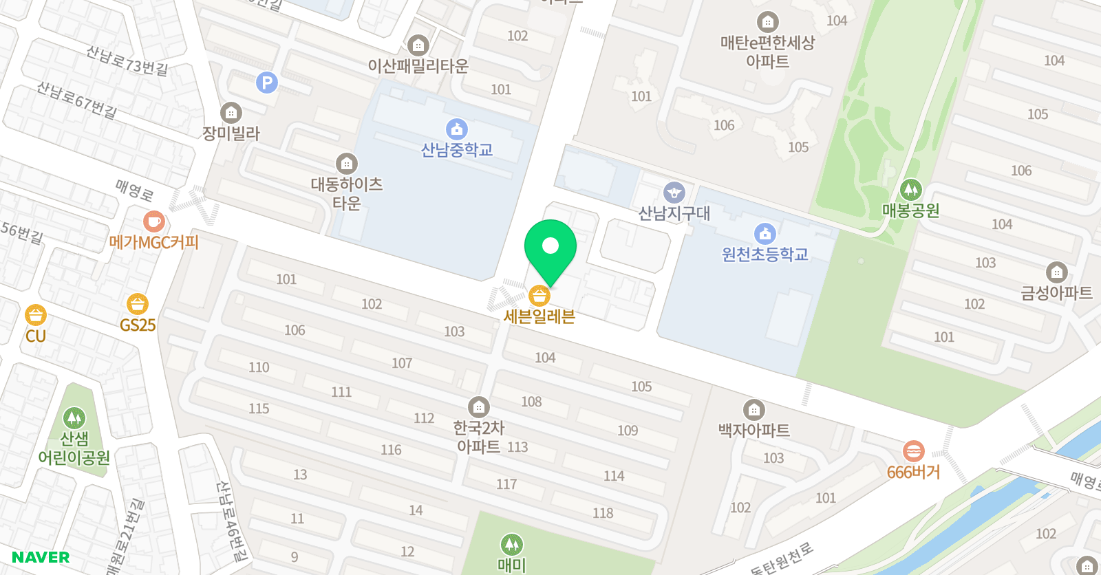 비에스파란별 음악학원 위치