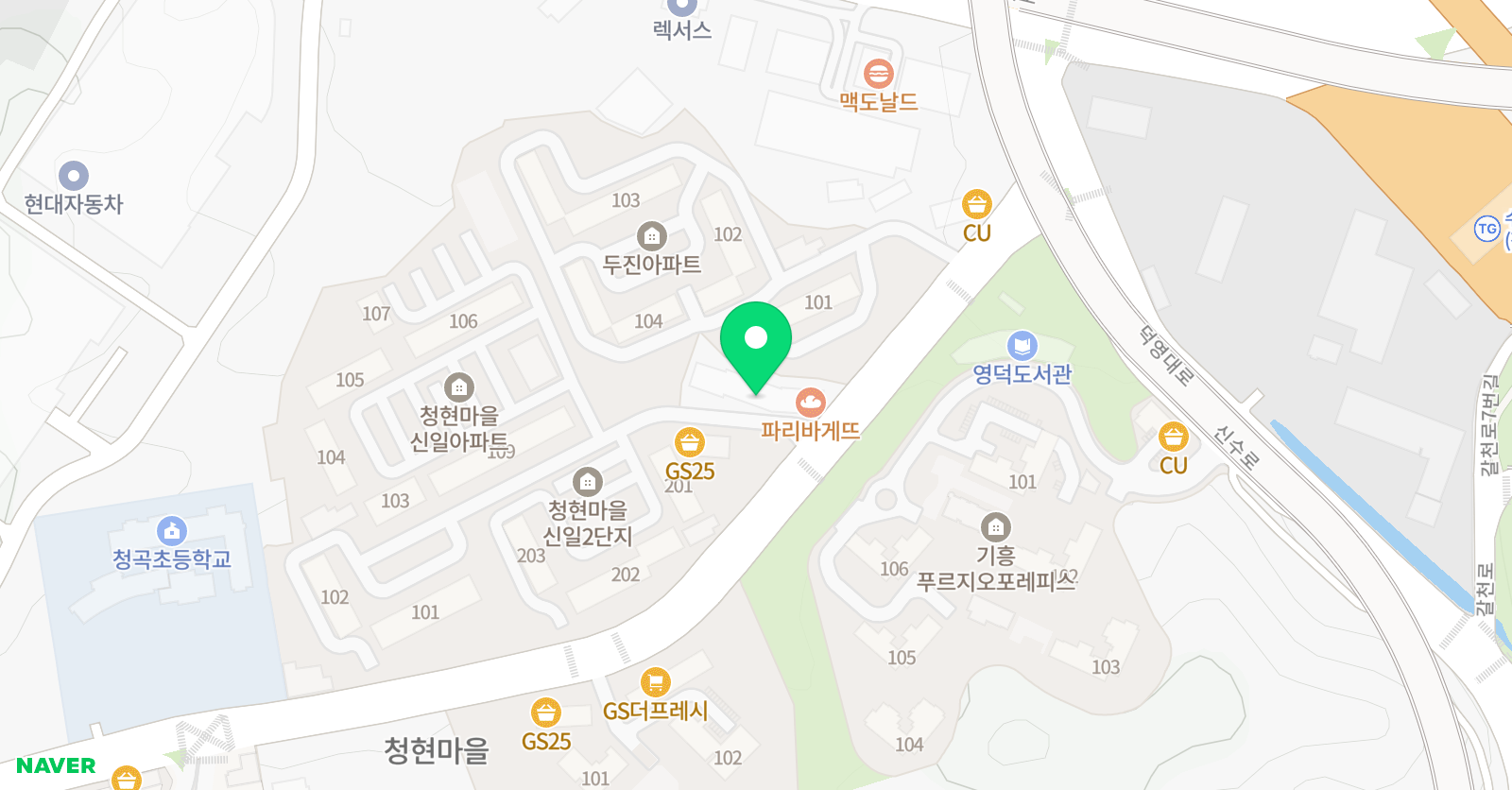 호수별 음악학원 위치