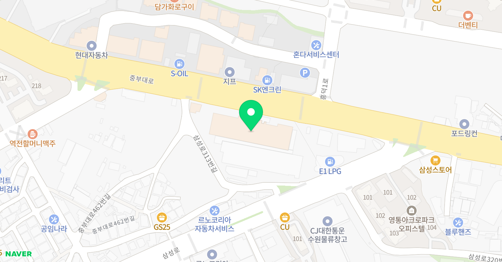 PVC 프로발리볼센터 배구학원 수원점 위치