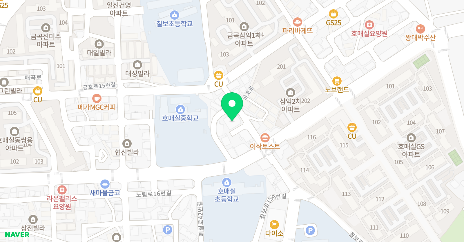 일취월장스터디카페 호매실점 위치