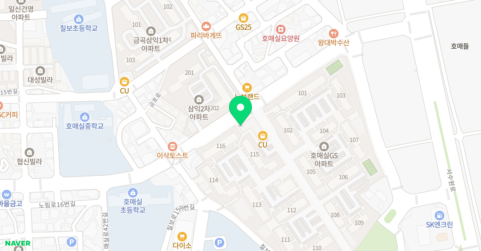 호매실 태권도 위치