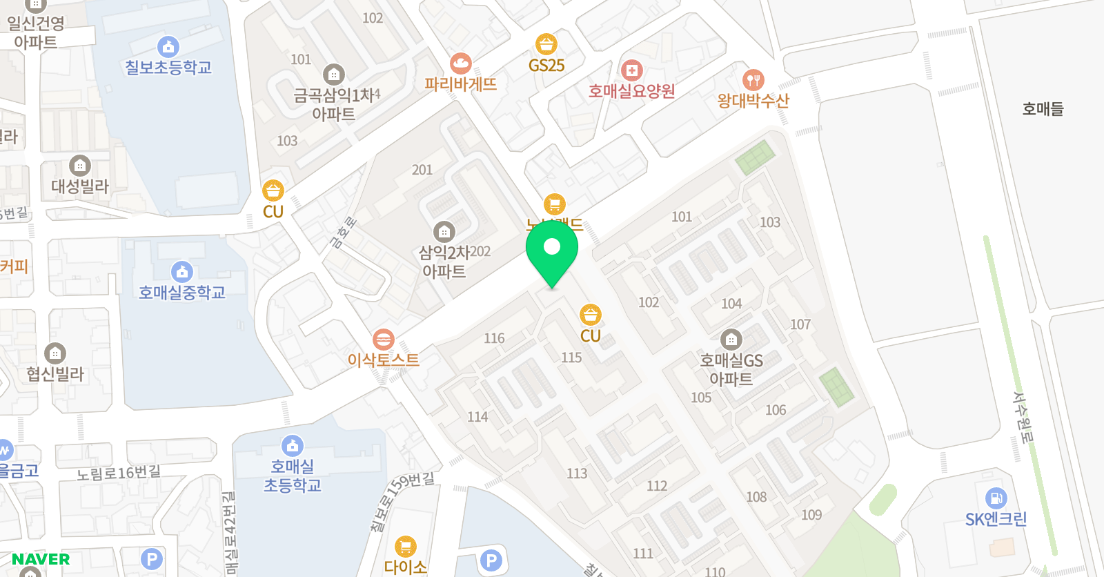 아이크레 수원호매실센터 위치