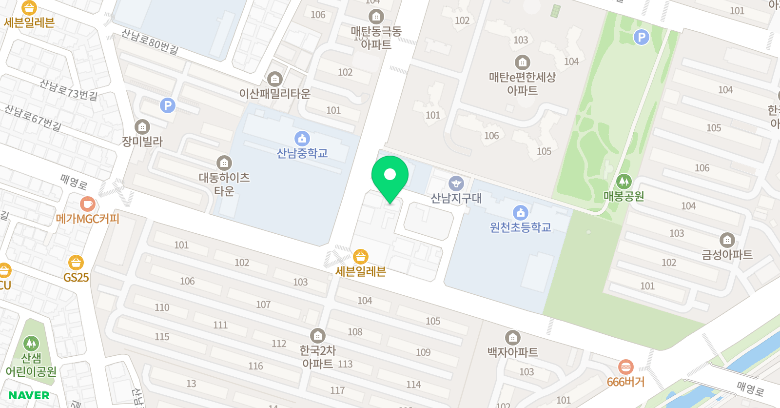 뮤엠 영어 원천제1학원 위치
