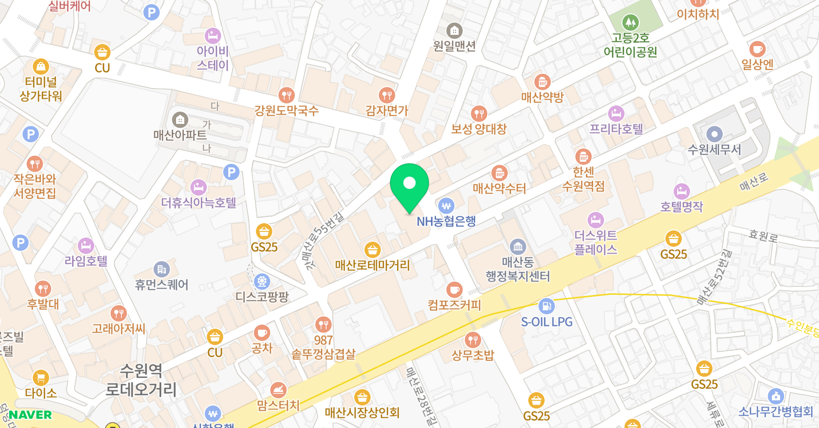 무브댄스학원 수원점 위치